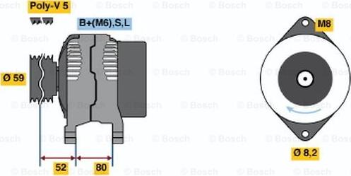 BOSCH 0 986 042 961 - Генератор avtokuzovplus.com.ua