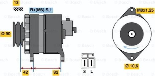 BOSCH 0 986 044 290 - Генератор autocars.com.ua