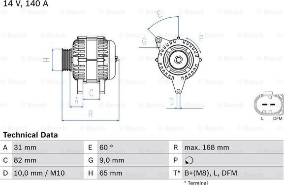 BOSCH 0 986 044 470 - Генератор avtokuzovplus.com.ua