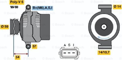 BOSCH 0 986 044 611 - Генератор avtokuzovplus.com.ua