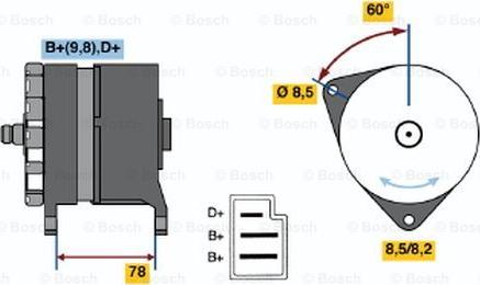 BOSCH 0 986 044 641 - Генератор autocars.com.ua