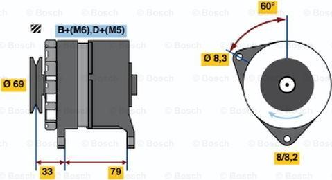 BOSCH 0 986 044 781 - Генератор autocars.com.ua