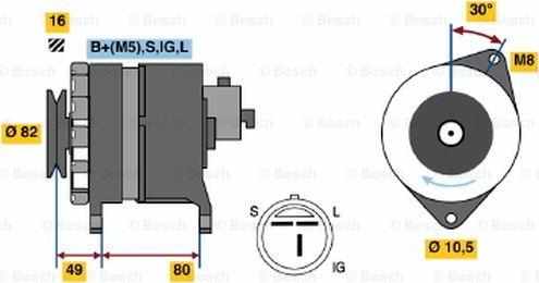 BOSCH 0 986 045 001 - Генератор autocars.com.ua