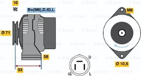 BOSCH 0 986 045 081 - Генератор avtokuzovplus.com.ua