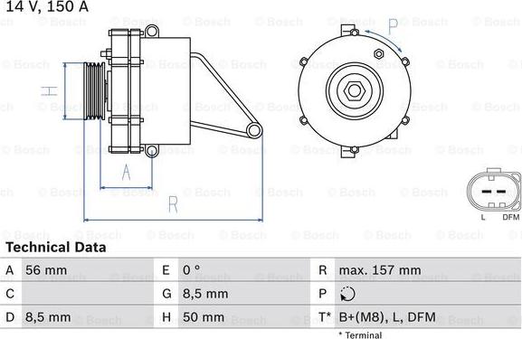 BOSCH 0 986 045 410 - Генератор avtokuzovplus.com.ua