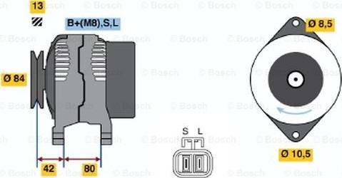 BOSCH 0 986 045 691 - Генератор autocars.com.ua