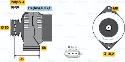 BOSCH 0 986 045 781 - Генератор autodnr.net