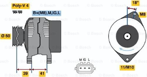 BOSCH 0 986 045 811 - Генератор autodnr.net