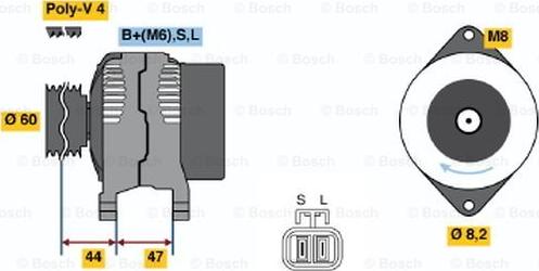 BOSCH 0 986 045 941 - Генератор autocars.com.ua