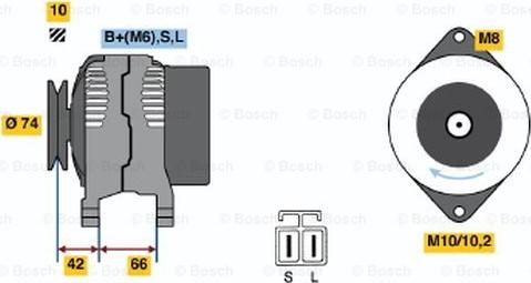 BOSCH 0 986 046 351 - Генератор autocars.com.ua