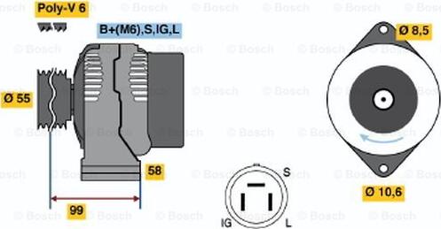 BOSCH 0 986 046 391 - Генератор autocars.com.ua