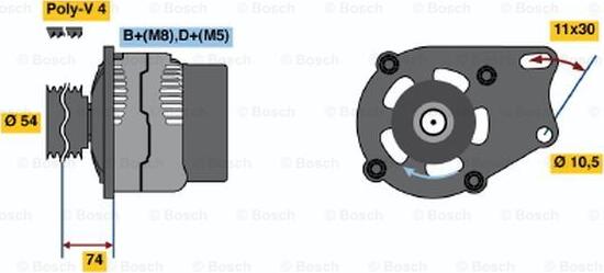 BOSCH 0 986 048 630 - Генератор avtokuzovplus.com.ua