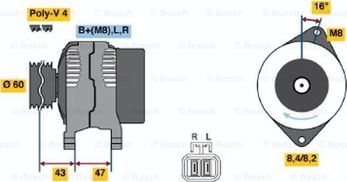 BOSCH 0 986 049 201 - Генератор avtokuzovplus.com.ua