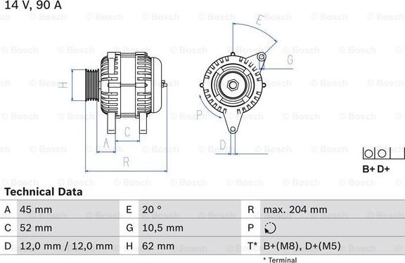 BOSCH 0 986 049 610 - Генератор avtokuzovplus.com.ua