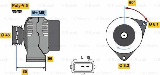 BOSCH 0 986 049 620 - Генератор autocars.com.ua