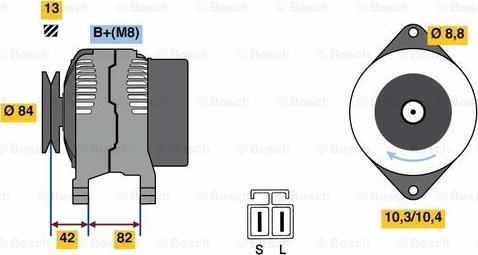 BOSCH 0 986 049 710 - Генератор avtokuzovplus.com.ua