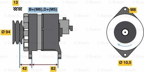 BOSCH 0 986 049 850 - Генератор avtokuzovplus.com.ua