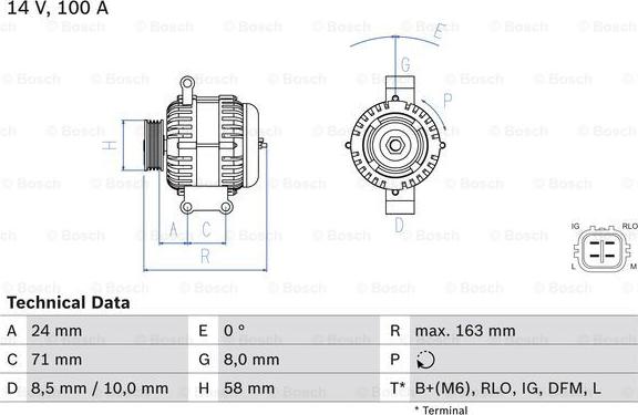 BOSCH 0 986 049 970 - Генератор autocars.com.ua