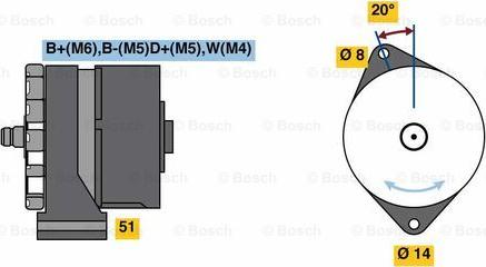 BOSCH 0 986 080 180 - Генератор autocars.com.ua