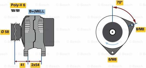 BOSCH 0 986 080 340 - Генератор autocars.com.ua