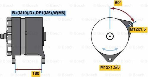 BOSCH 0 986 080 360 - Генератор autocars.com.ua