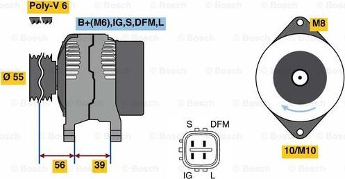 BOSCH 0 986 080 450 - Генератор autocars.com.ua