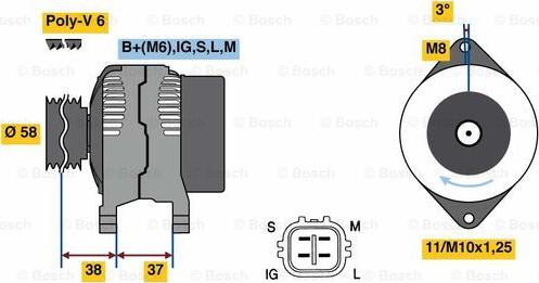 BOSCH 0 986 080 770 - Генератор autodnr.net