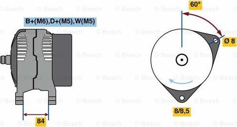 BOSCH 0 986 080 820 - Генератор avtokuzovplus.com.ua