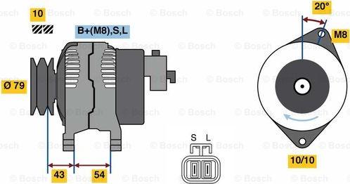 BOSCH 0 986 080 840 - Генератор autocars.com.ua