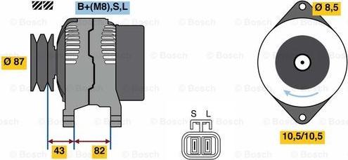 BOSCH 0 986 080 860 - Генератор autocars.com.ua