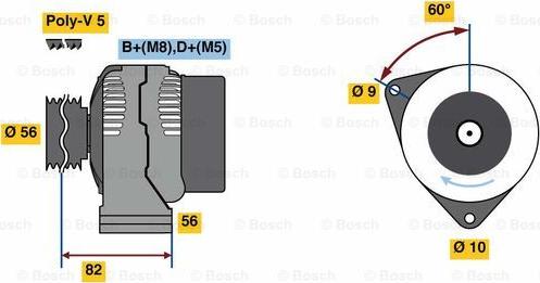 BOSCH 0 986 080 890 - Генератор avtokuzovplus.com.ua