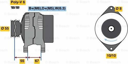 BOSCH 0 986 080 900 - Генератор avtokuzovplus.com.ua