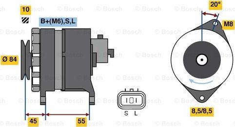 BOSCH 0 986 080 910 - Генератор avtokuzovplus.com.ua