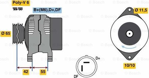 BOSCH 0 986 081 200 - Генератор autocars.com.ua