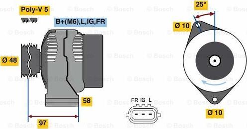 BOSCH 0 986 081 210 - Генератор autodnr.net