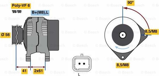 BOSCH 0 986 081 270 - Генератор avtokuzovplus.com.ua