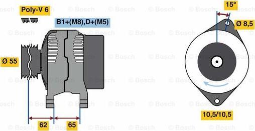 BOSCH 0 986 081 420 - Генератор autocars.com.ua