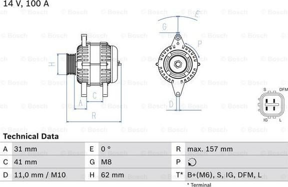 BOSCH 0 986 082 020 - Генератор autodnr.net