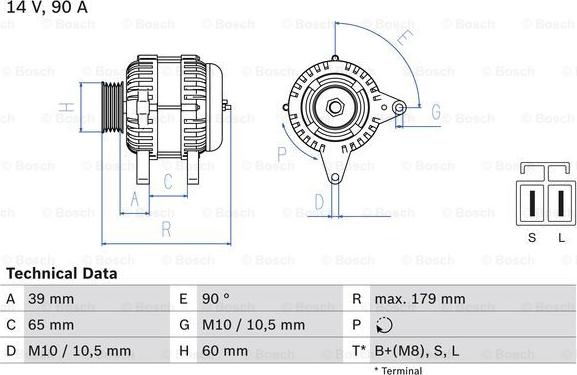 BOSCH 0 986 083 480 - Генератор avtokuzovplus.com.ua