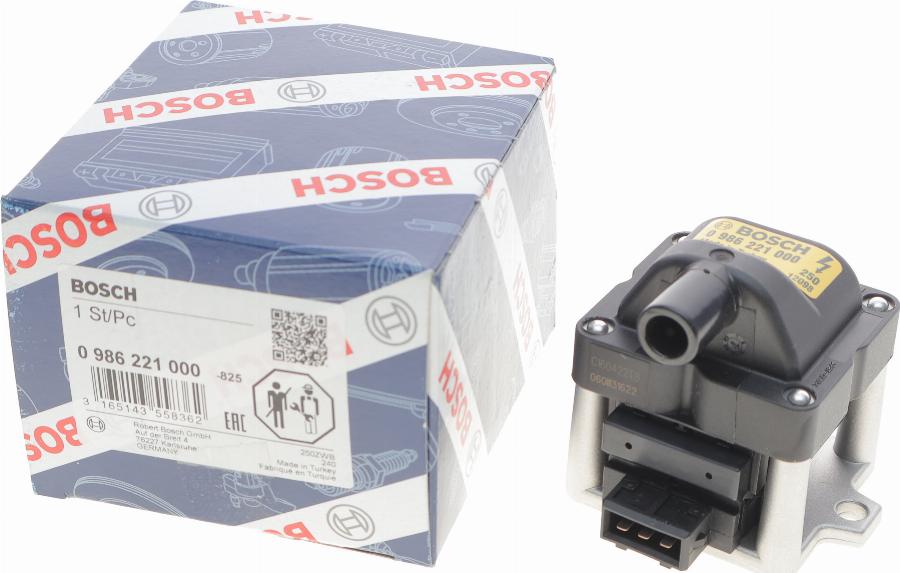 BOSCH 0 986 221 000 - Катушка зажигания avtokuzovplus.com.ua