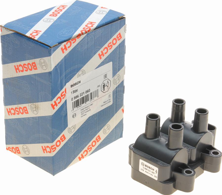 BOSCH 0 986 221 060 - Катушка зажигания avtokuzovplus.com.ua