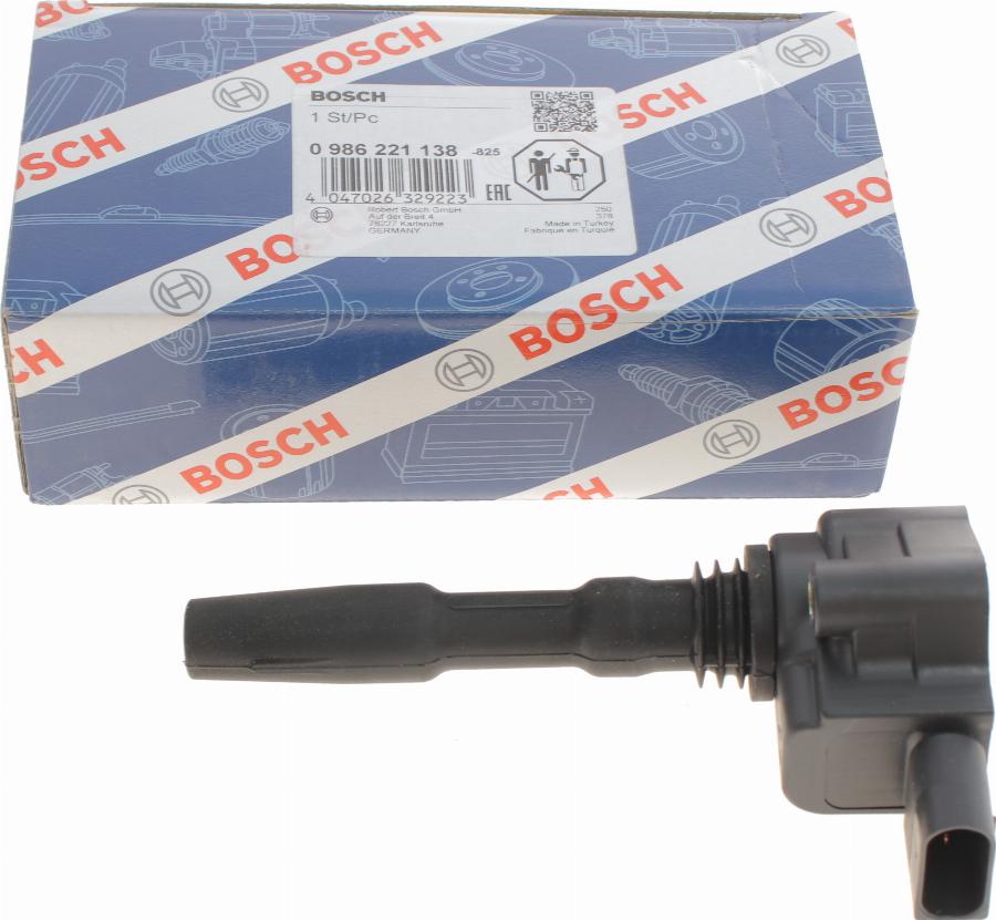 BOSCH 0 986 221 138 - Котушка запалювання autocars.com.ua