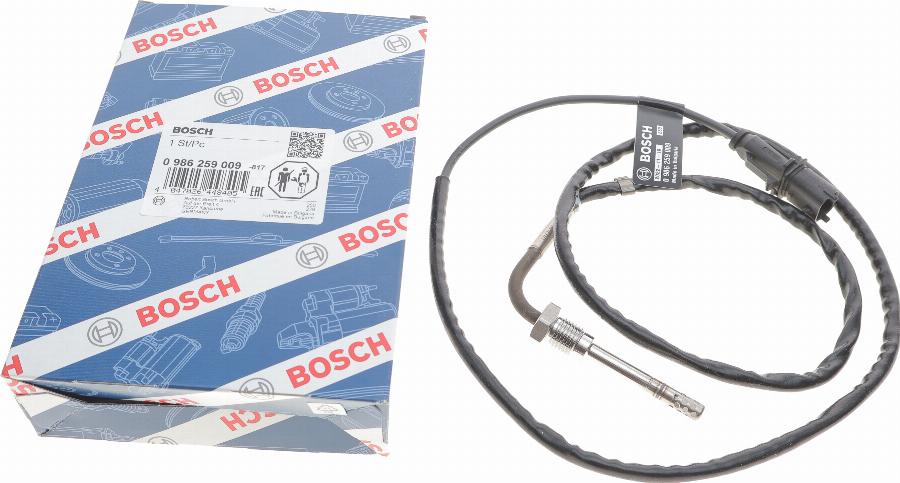 BOSCH 0 986 259 009 - Датчик, температура вихлопних газів autocars.com.ua