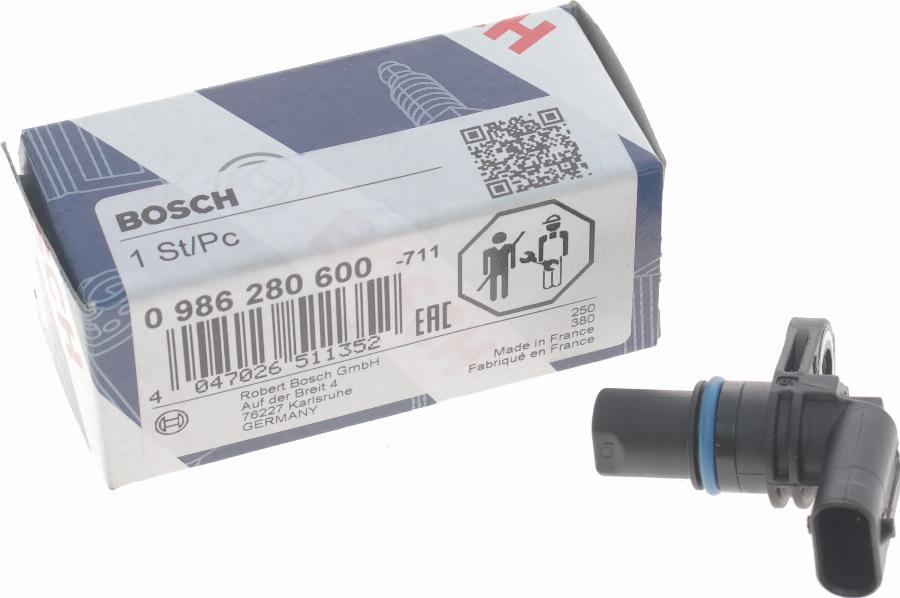 BOSCH 0 986 280 600 - Датчик, положение распределительного вала avtokuzovplus.com.ua