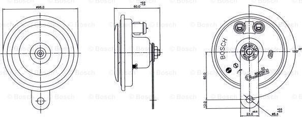 BOSCH 0 986 320 134 - Звуковий сигнал autocars.com.ua