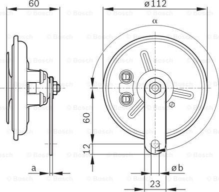 BOSCH 0 986 320 312 - Звуковий сигнал autocars.com.ua