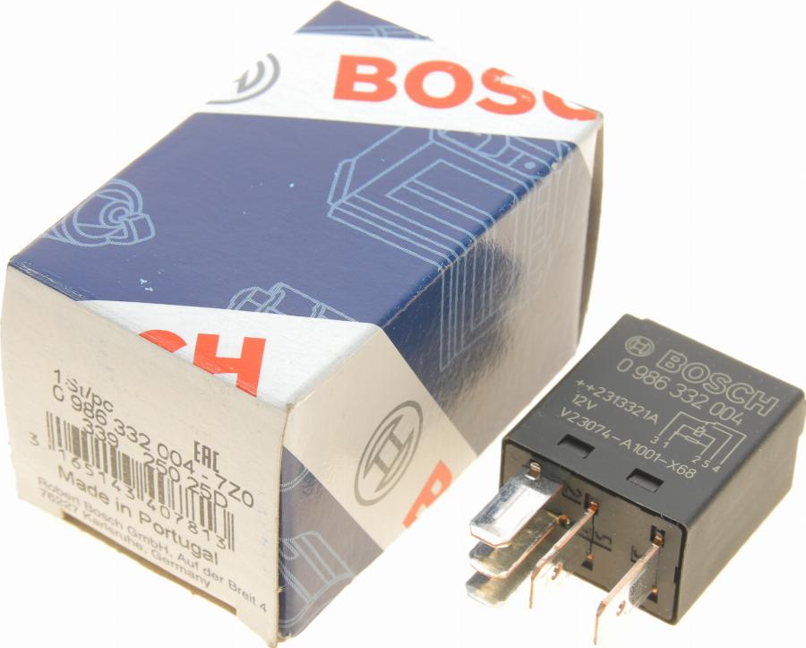 BOSCH 0 986 332 004 - Реле, робочий струм autocars.com.ua