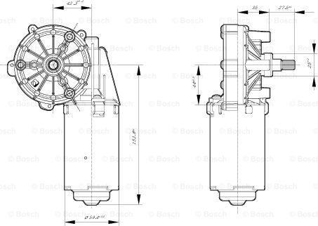 BOSCH 0 986 337 200 - Двигун склоочисника autocars.com.ua