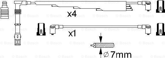 BOSCH 0 986 356 300 - Комплект проводов зажигания autodnr.net