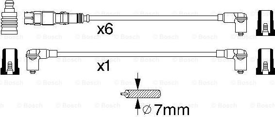 BOSCH 0 986 356 301 - Комплект проводів запалювання autocars.com.ua